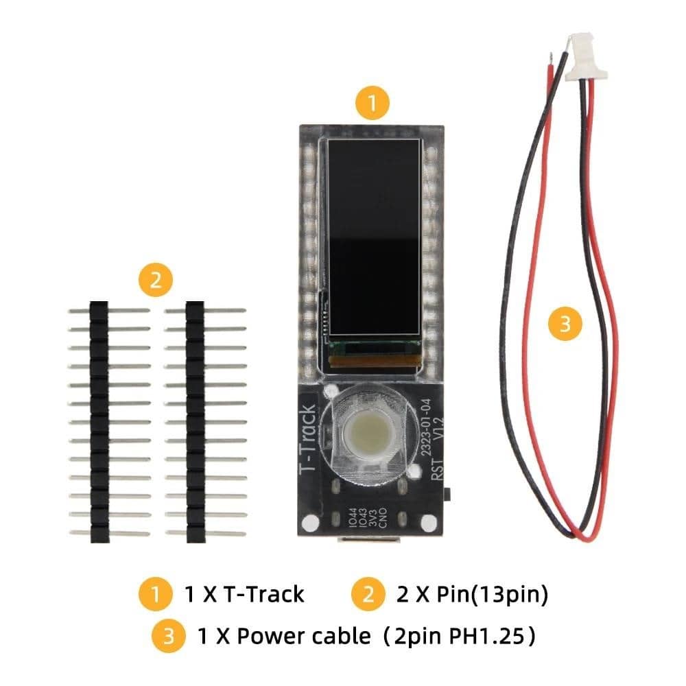 LILYGO- T-Track ESP32-S3 AMOLED Trackball Development Board ESP32-S3R8 ...